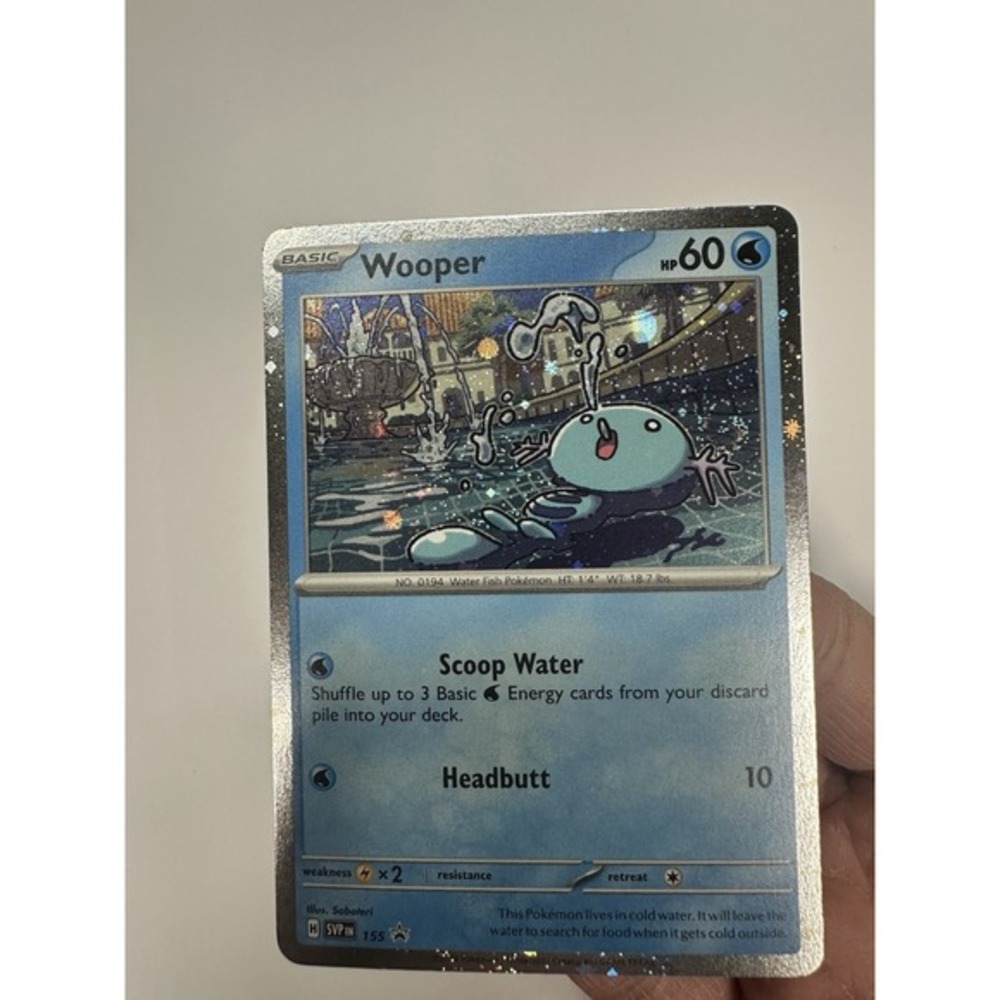Pokemon Wooper DOUBLE SWIRL🌀 Black Star Promo - SVP155 - LP See pics‎